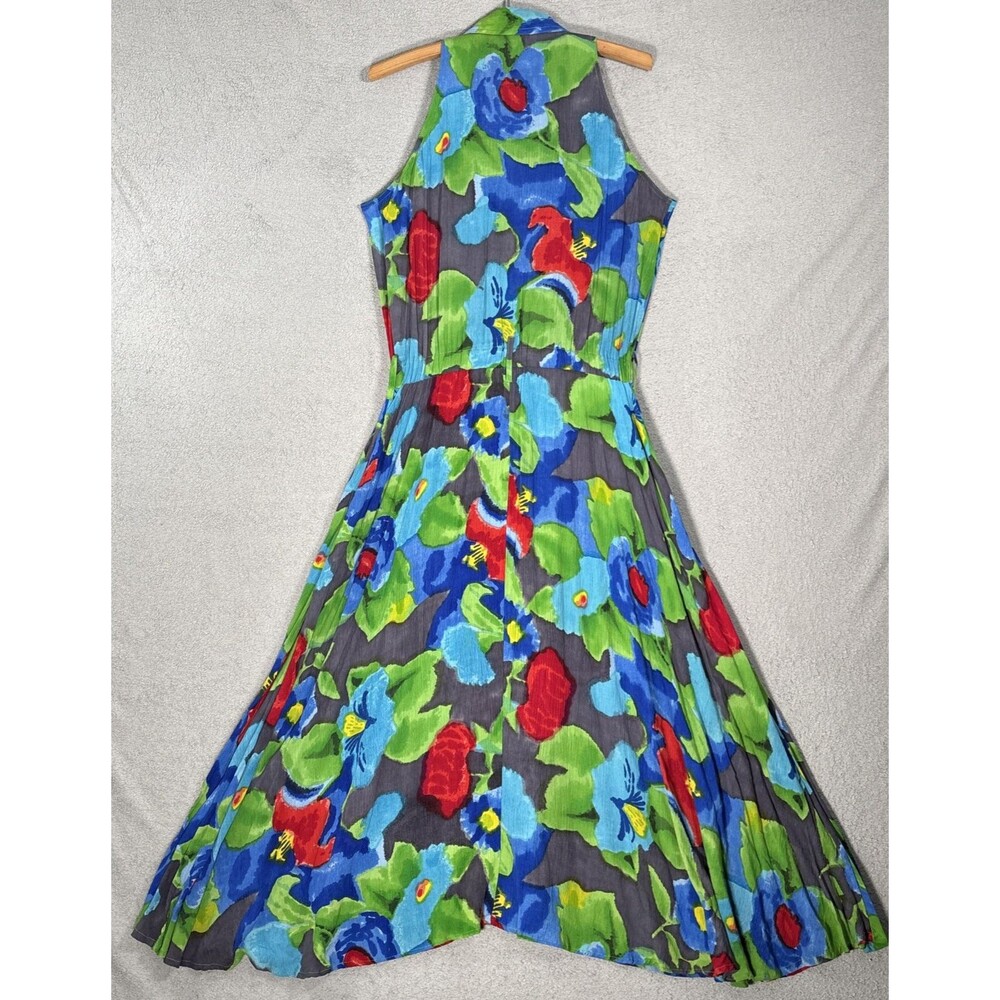 Vintage Together Maxi Dress Size 10 Double Breasted 50s Inspired Day Dress Artsy - Picture 12 of 15